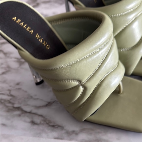 Azalea Wang Posh Khaki Hit the City Sandles Sz 7.5- Viral New Heels retails 109$ - Picture 14 of 17